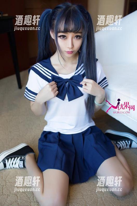 尤果网-白熙萌 尤果网 - 白熙萌牛仔裤写真:大写的好奇,有没有测量过裤腿长度?
